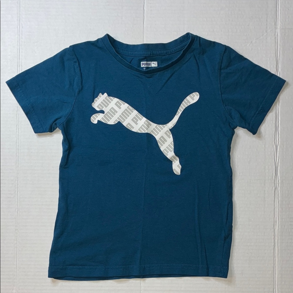 Puma Kids Teal Logo T-Shirt